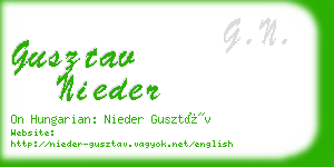 gusztav nieder business card